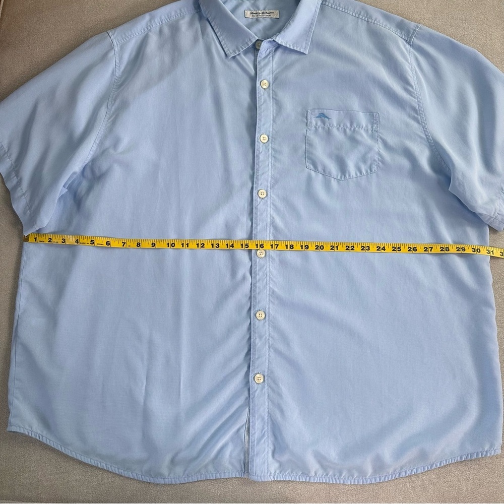 Tommy Bahama Coconut Point Island Zone Button Down Shirt. Blue. 3XLB. Minor Flaw - Picture 7 of 10